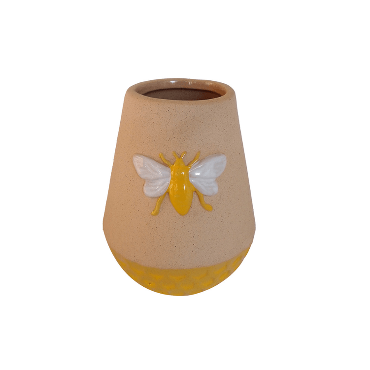 Vaso Liso Honey Bee Em Ceramica - Tuut Vaso Liso Honey Bee Em Ceramica - Tuut